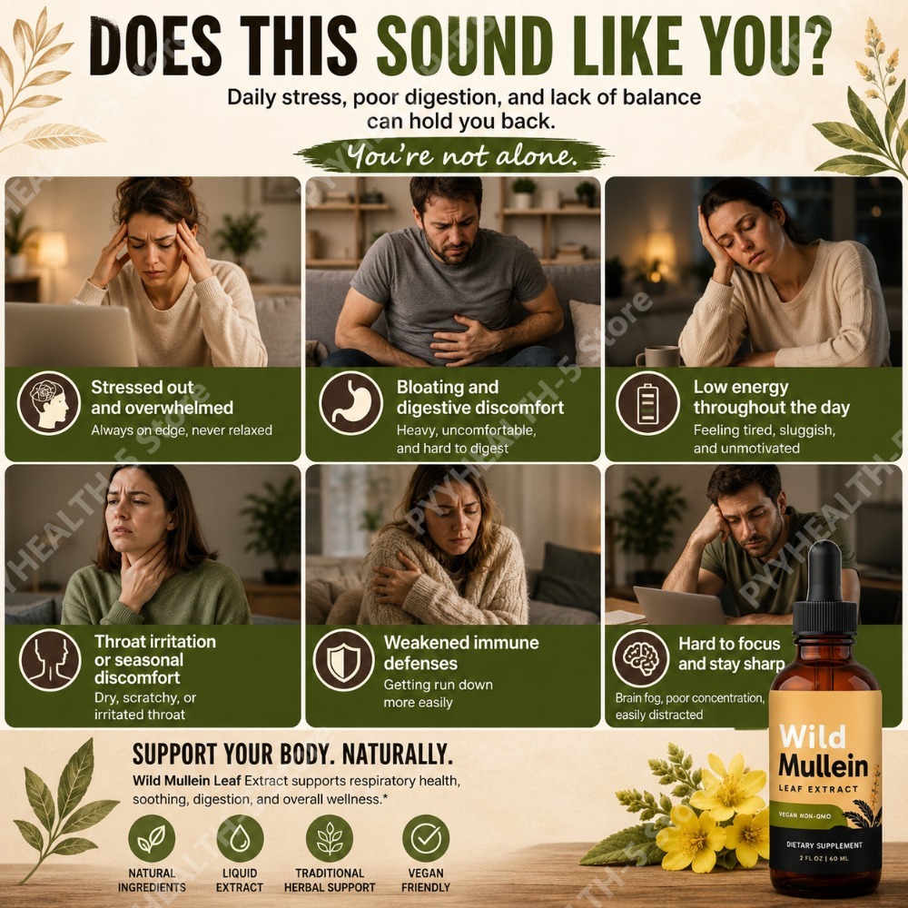 Wild Mullein Leaf Drops with G - Herbal Wellness Supplement review and price