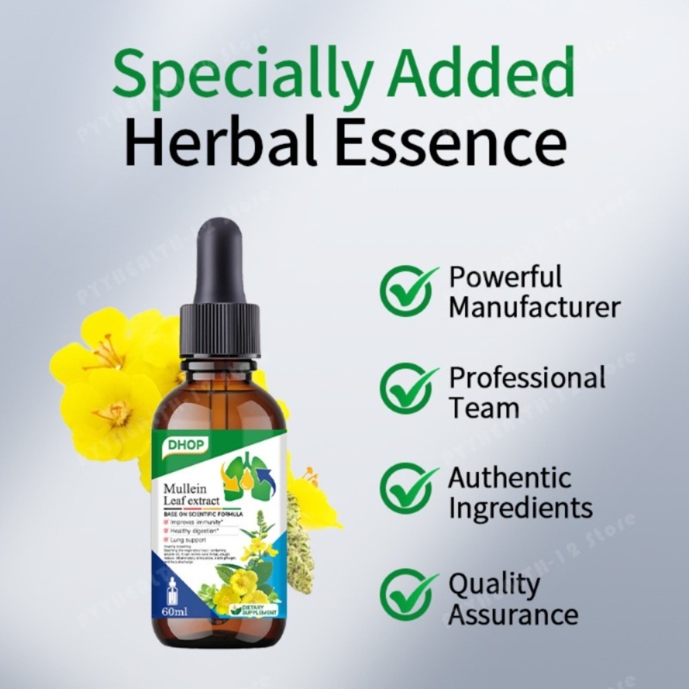 Mullein Leaf Extract Drops 60m - Herbal Wellness Supplement review and price