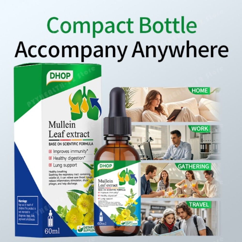 Mullein Leaf Extract Drops 60m - Herbal Wellness Supplement review and price